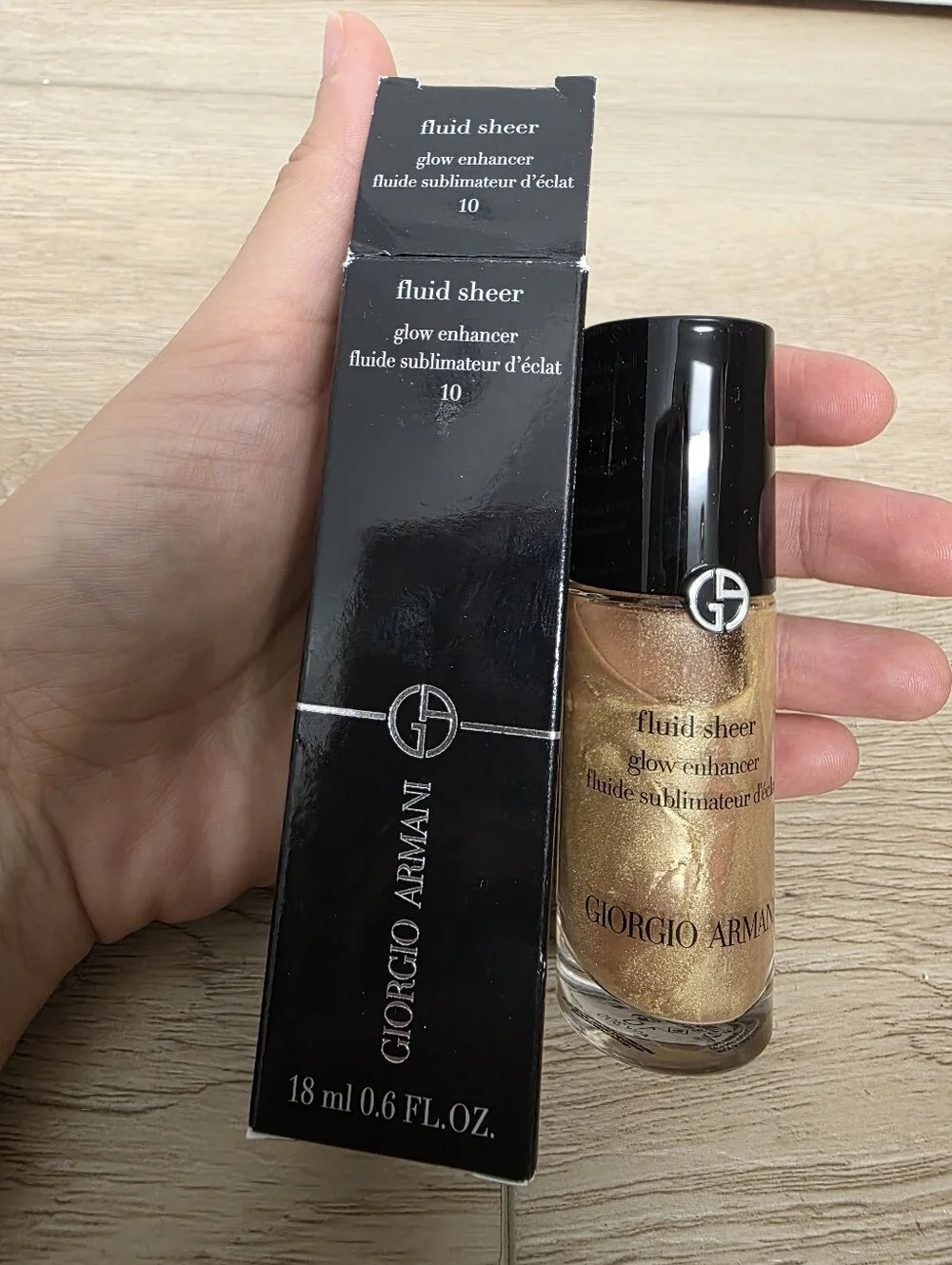 Giorgio Armani Fluid Sheer Glow Enhancer shade 10  Golden Bronze 18ml New